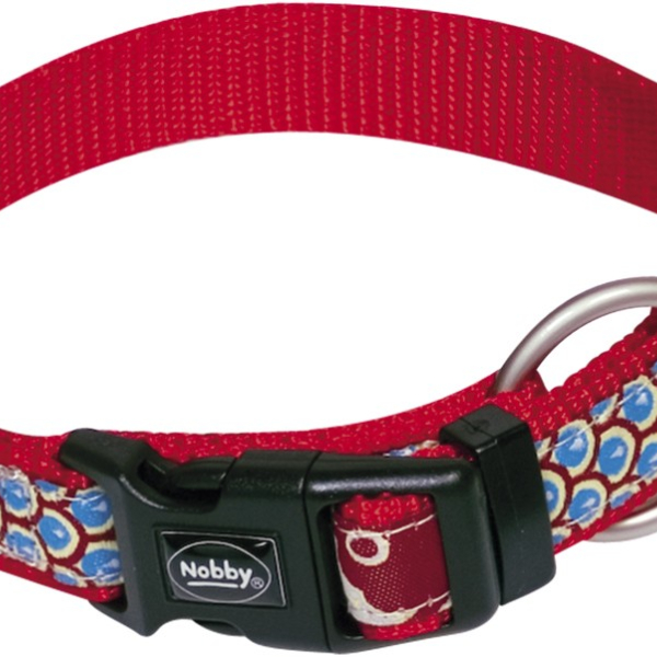 Nobby STYLE obojek nylon červený M-L 35-55cm
