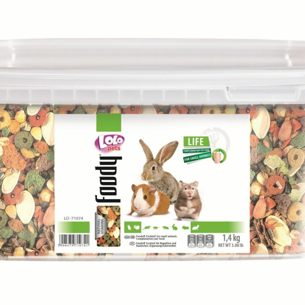 LOLO - exotik mix kompl. krmivo pro hlodavce kyblík 1,4 kg
