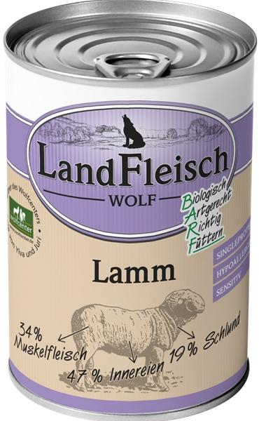 Landfleisch Dog Wolf Sensibel 100% Jehněčí 400g