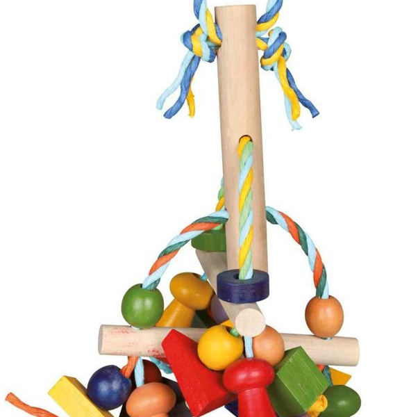 Natural Living - barevná dřevěná závěsná hračka 31 cm