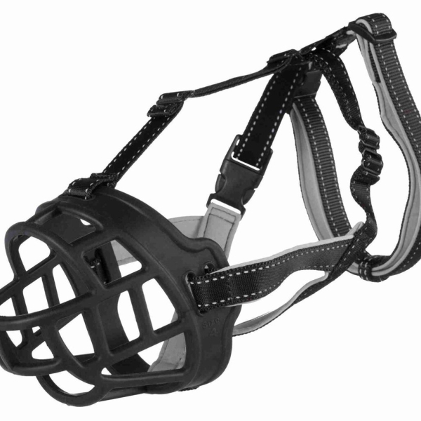 Silikonový náhubek FLEX M-L 31 cm/hlava max.26 cm černý