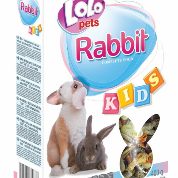 LOLO KIDS kompl. krmivo pro králíky 3-8 měs. 400g krabička