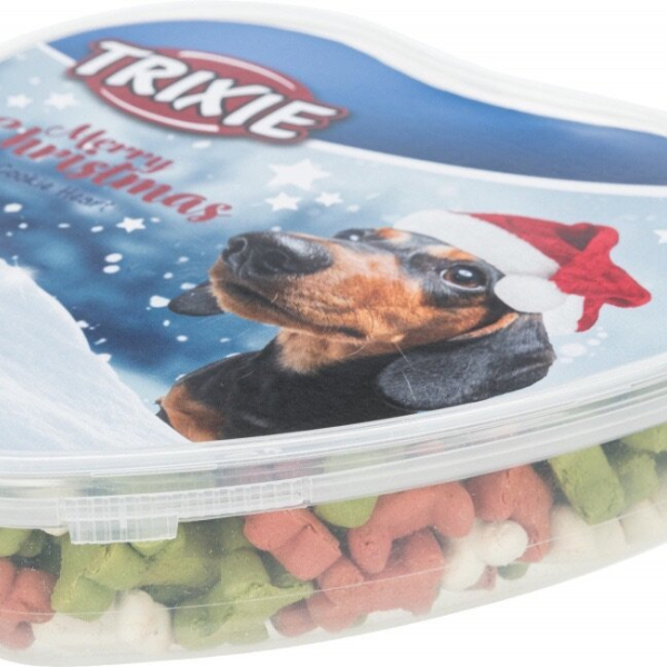 Vánoční sušenky - kostičky v srdcové krabičce, pamlsek pro psy, 300g