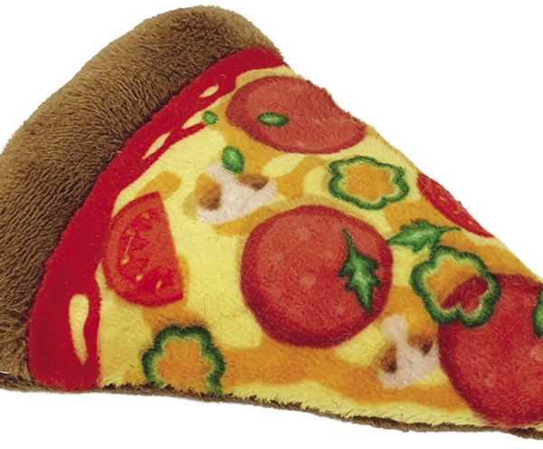 Nobby hračka pro kočky Plyšová pizza s Catnipem 9cm
