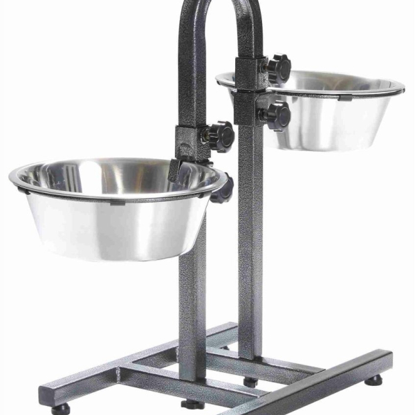 Psí bar - nastavitelná výška misek, 2x miska 2,8l/24cm