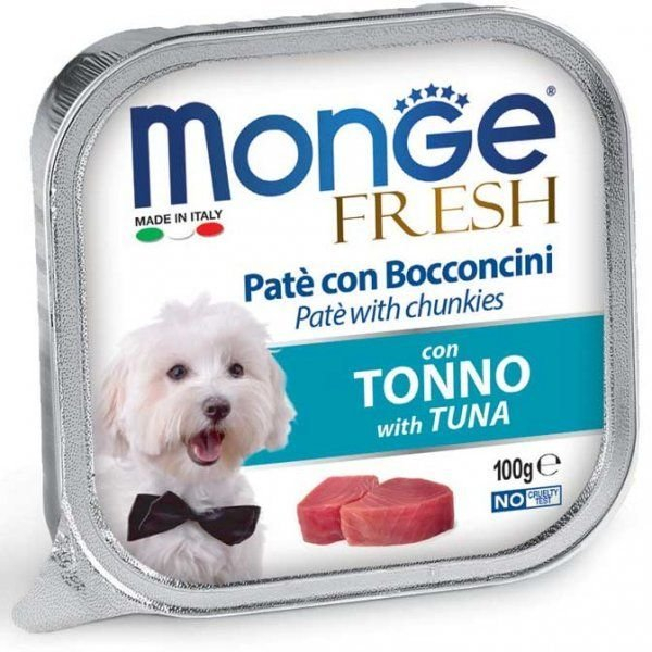 MONGE FRESH - paštika a kousky s em 100 g pro psy