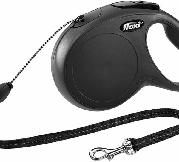 Flexi New Classic SET M šňůra 5 m, max. 20kg+zásobník - DOPRODEJ