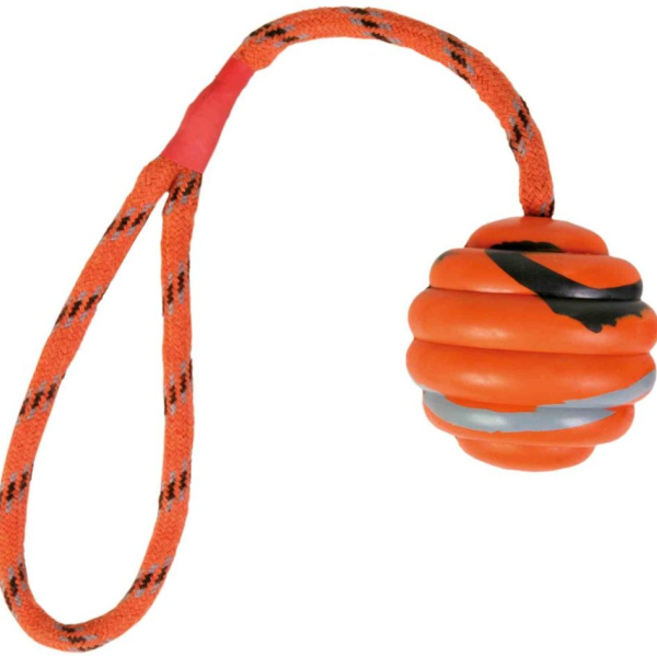 Vrhací vlnitý míč na šňůře 6 cm/30 cm