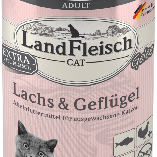 Landfleisch Cat Adult Gelee losos, drůbež 400g