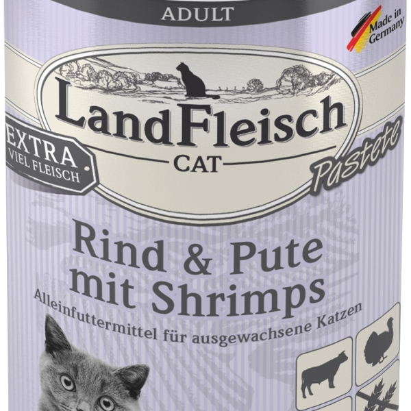 Landfleisch Cat Adult Pastete hovězí, krůta, krevety