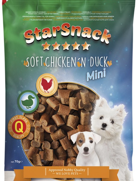 Nobby StarSnack Mini pamlsek pro psa kuře+kachna 70g