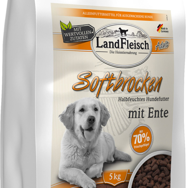 Landfleisch Dog Softbrocken Adult kachní