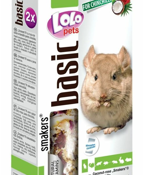 LOLO SMAKERS 2 klasy kokos a lístky růže pro činčily 90 g