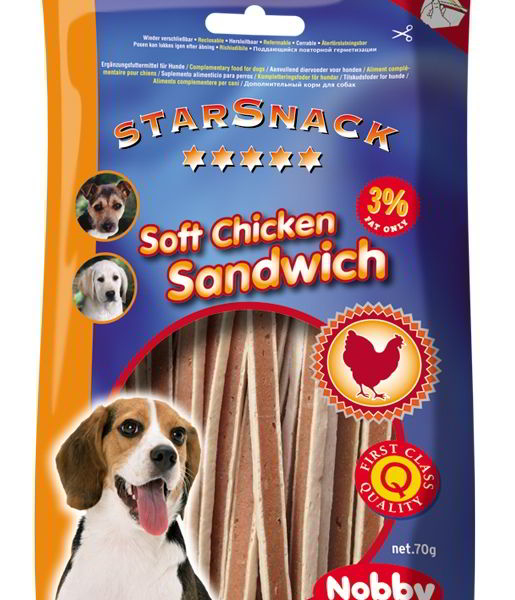 Nobby StarSnack Soft Chicken Sandwich pamlsky kuře+ryba