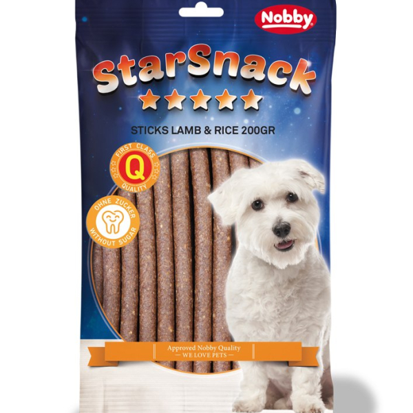 Nobby StarSnack Sticks pamlsky jehněčí 20ks / 200g