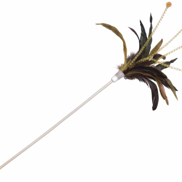 Nobby hračka pro kočky udice s peřím a elastickými vlákny 47/18cm