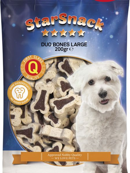 Nobby StarSnack Duo Bones velké kostičky jehně+rýže