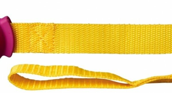 Míč na popruhu, přírodní tvrdá guma 6 cm/48 cm - DOPRODEJ
