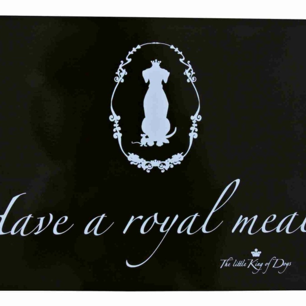 Prostírání - gumová podložka pod misky černá Royal 44x28 cm