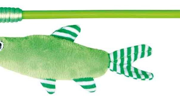 Udice s rybkou, zelená 42 cm