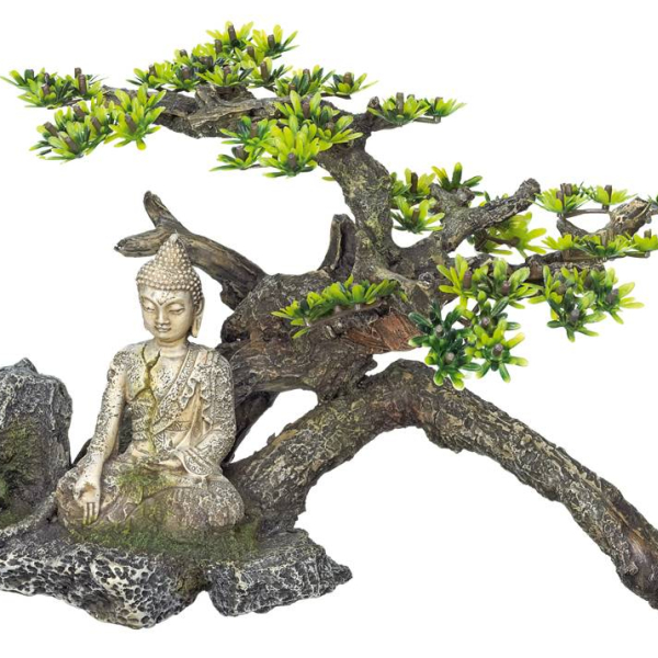 Nobby akvarijní dekorace Buddha s rostlinou 32,5x16,5x21cm