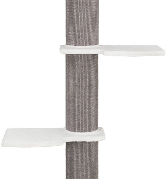 Škrábadlo ACADIA, 3posty, montovatelné ke zdi, 160cm, šedé