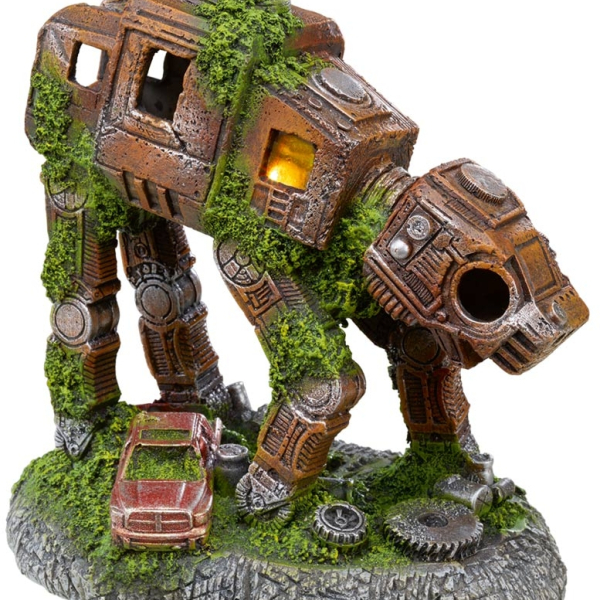 Nobby dekorace do akvária Rezavý robot s LED světlem 18,5 cm