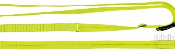 Svítící jogging vodítko USB S-XL 1,85-2,55m/25mm neon žlutá - DOPRODEJ (RP 2,10 Kč)