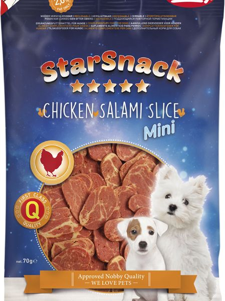 Nobby StarSnack Chicken Salami Slice pamlsek pro psy 70g