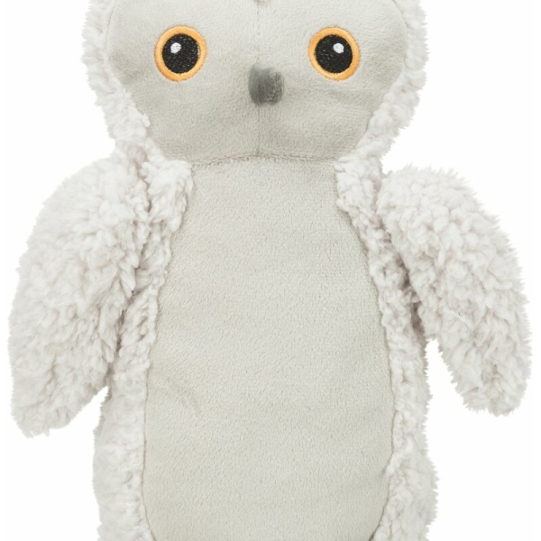 Be Eco sova EMILY, plyšová hračka se zvukem pro psy, 28 cm, bílá
