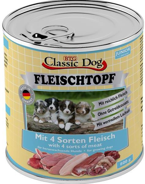 Classic Dog Fleischtopf Junior 4 druhy masa 800g