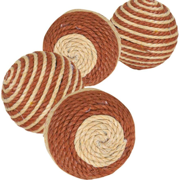 Provázkové míčky - hnědo-béžové 4,5 cm