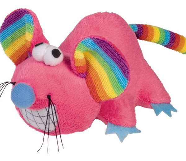 Nobby RAINBOW hračka plyšová myš 14cm