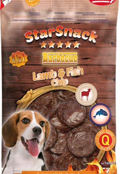 Nobby StarSnack BBQ Lamb, Fish Chip pamlsky 140g