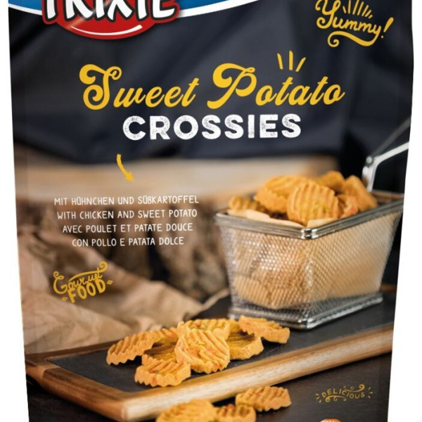 Sweet Potatoe Crossies, bramborové penízky s kuřetem,  100g