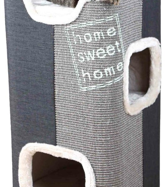 Cat Tower JORGE s odpočívadlem,šedá s béžovou kožešinou 78cm