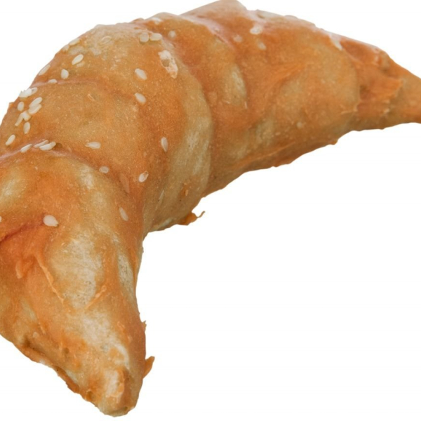 Denta Fun Chicken Croissant [50ks], rohlík z buvolí kůže v kuřecím mase 11 cm, 80g