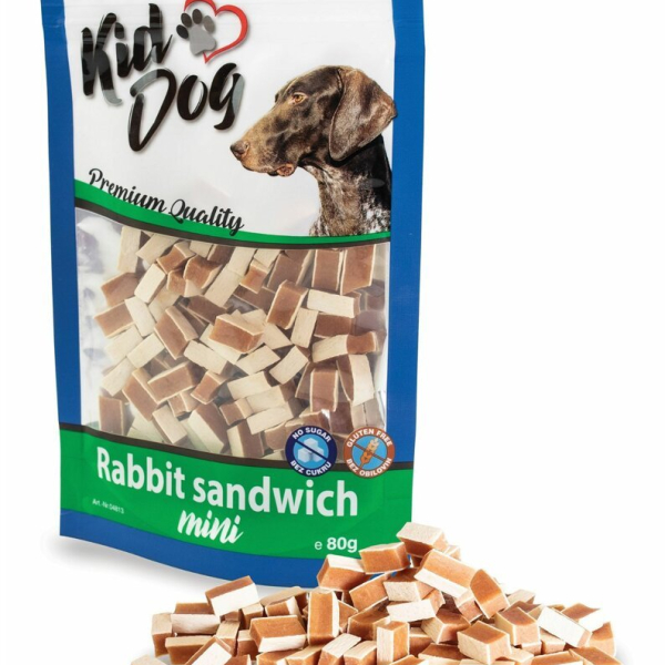 KIDDOG MINI králičí sendvič 80 g