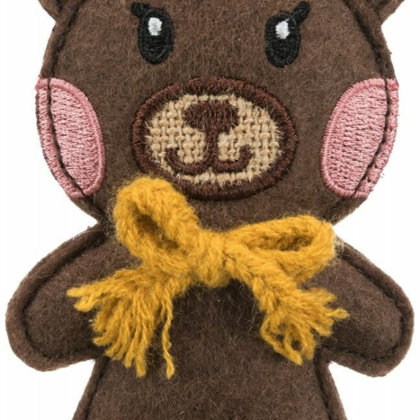 BEAR - medvěd, šustící hračka pro kočky s katnipem, 10cm, plsť