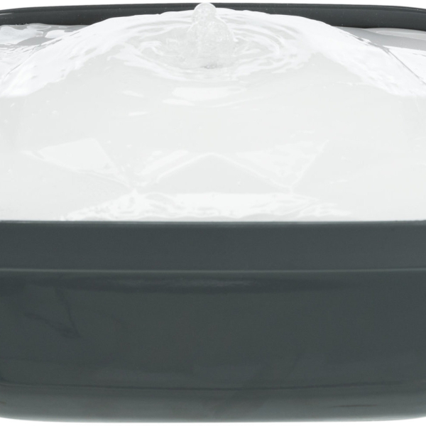 Pítko fontána Polygon, melamin/silikon, 2.5 l/ 28 × 11 × 22 cm, šedá/bílá (RP 5,10 Kč)