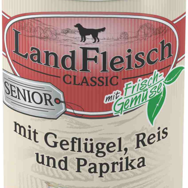 Landfleisch Dog Classic Senior drůbeží s rýží a paprikou 400g