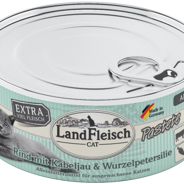 Landfleisch Cat Adult Pastete hovězí, treska