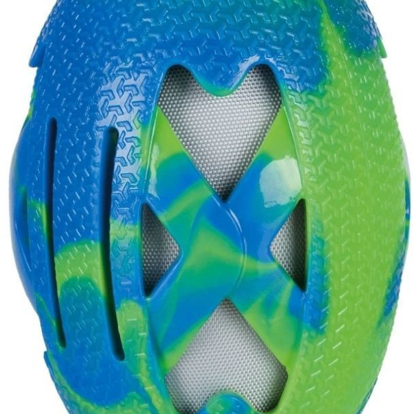 Rugby míč plněný, termoplastová guma TPR/látka 15 cm - DOPRODEJ