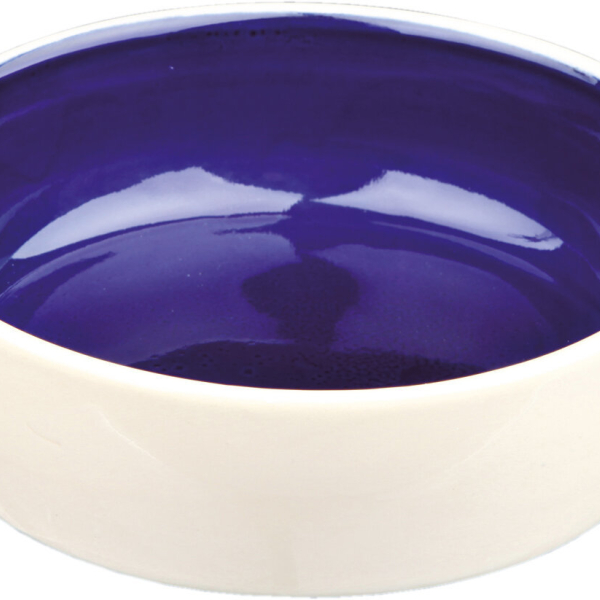 Keramická miska s glazurou 300ml/12cm - krémovo/modrá