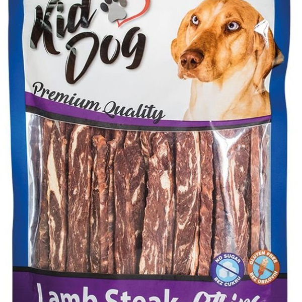 KIDDOG jehněčí steak v proužku 12/0,8 cm 250 g