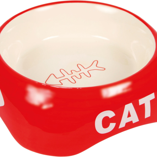 Keramická miska 200ml/13cm - CAT + rybí kostra