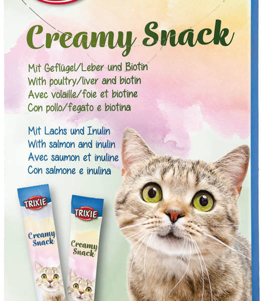 Krémový snack v sáčku pro kočku 6 x 15 g