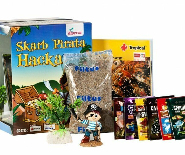 Akvarijní set Pirát - 20x20x25 cm (RP 2,90 Kč)