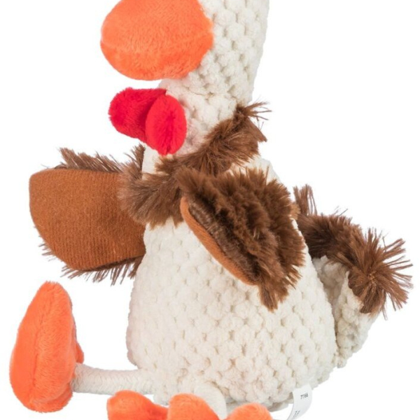Plyšový kohout sedící, se zvukem 22 cm