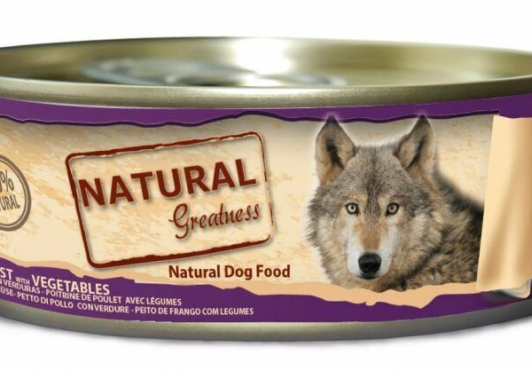 Natural Greatness kuřecí prsa+zelenina, konzerva pro psy 156 g